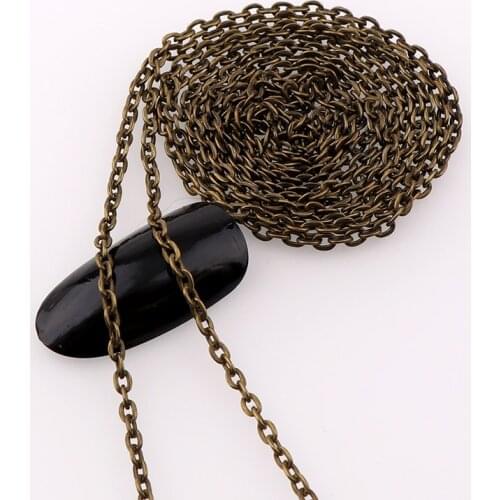 0.8~1 Meter Width 3mm Length 3D Japanese Antique Bronze Nail Metal Chain DIY Hollow Punk Style Nail Art Decoration