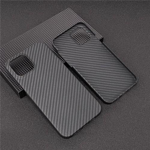 Real Carbon Fiber Lens Protection Phone Case for Apple iPhone 12 Pro Max 12 Mini Carbon Fiber Hard Cover Cases