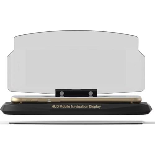 Black Smartphone Projector HUD Head Up Display Holder Car GPS Navigator Mount Stand Phone Holder