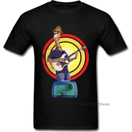 Long neck guitarist 100% Cotton Men Short Sleeve Tops Shirt Printed On Summer/Autumn T Shirts 2018 Newest Crewneck Tee-Shirt