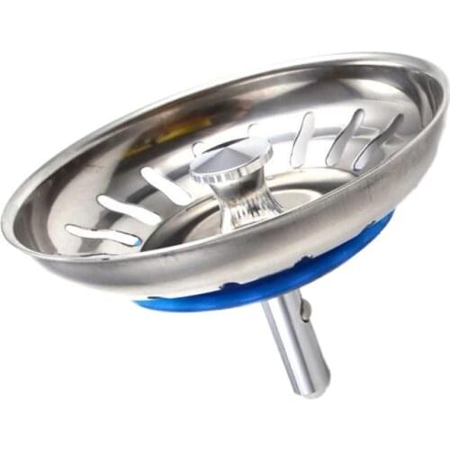 Stainless Steel Sink Filter Kitchen Drains Sewer Waste Plug Bathroom Hair Catcher Colanders Strainer Basin Accessories