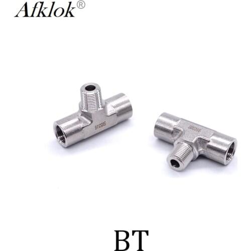 Branch Tee Pipe Fitting 1/2" 3/4" 1" Female NPT x Male NPT stainless steel 316 Connector
