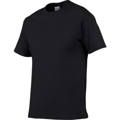 Gildan Brand Hot Sale Mens Summer 100% Cotton T-Shirt Men Casual Short Sleeve O-Neck T Shirt Comfortable Solid Color Tops Tees