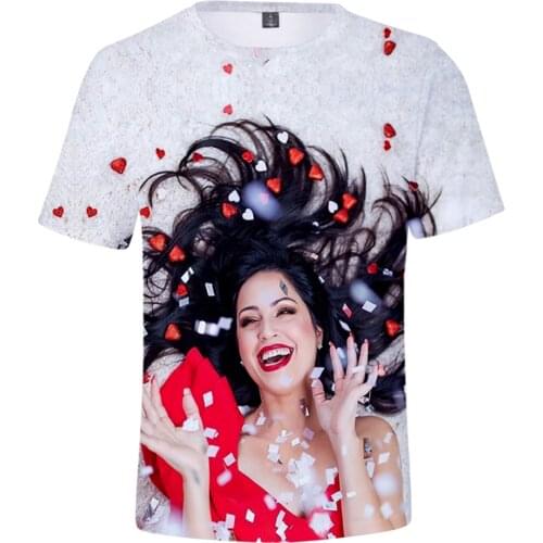 Sandra Cires 3D Men/Women Street Clothes T-shirt Print Summer Music Star fans Idol Clothes Short Sleeve