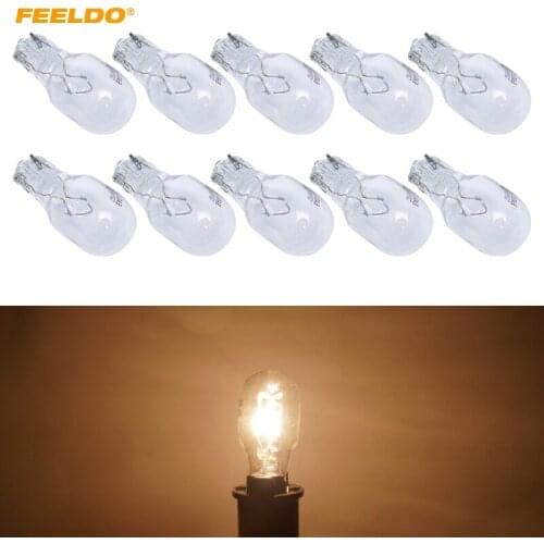 FEELDO 100Pcs Car T15 Wedge 12V 16W Halogen Bulb External Halogen Lamp Replacement Dashboard Bulb Light
