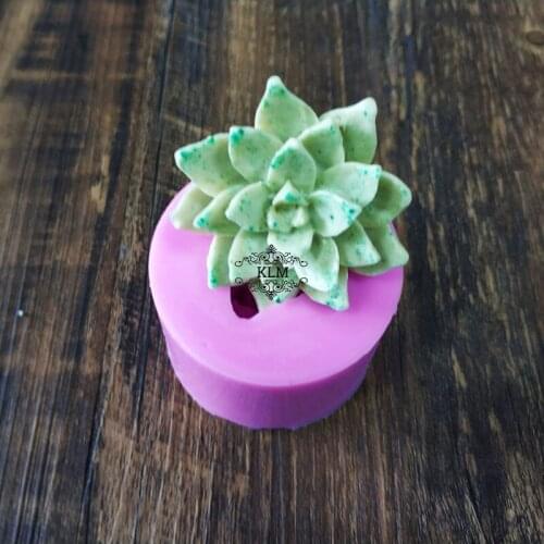 Hot succulent silicone mold Flower chocolate candy cake decoration tool DIY handmade soap mold