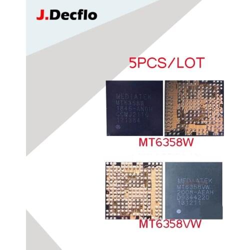 JDecflo 5PCS PMIC MT6358W MT6358VW MT6358 6358W Power IC For OPPO A9 F7 PRO F11PRO REALME 3 U1 MEIZU PRO7 Integrated Circuits