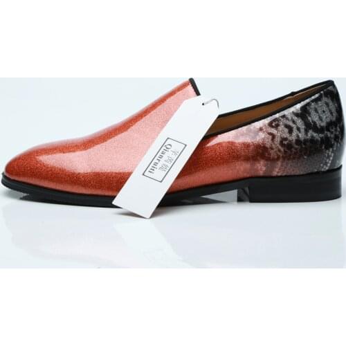 Classic Street Style Patent Leather Casual Shoes Slip-on Loafers Italy Smoking Men Shoes EU39-EU46 Male Casual Shoes