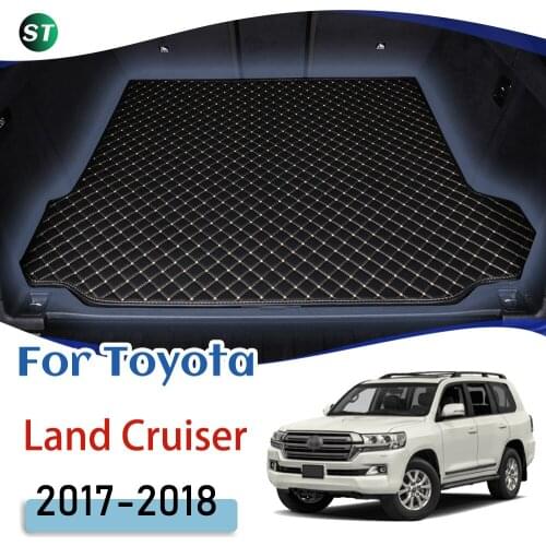 For Toyota Land Cruiser 2017 2018 5-seats Leather Car Trunk Mat Trunk Boot Mat Liner Pad Cargo pad Carpet Tail Cargo Liner Slin