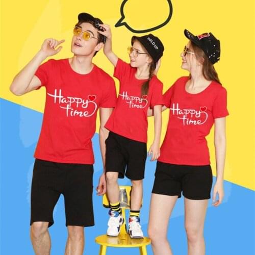 Family Matching Outfits Parent-Child Mom and Daughter Dress Family Look Printed T-Shirt Tops Blouse Boys Clothes
