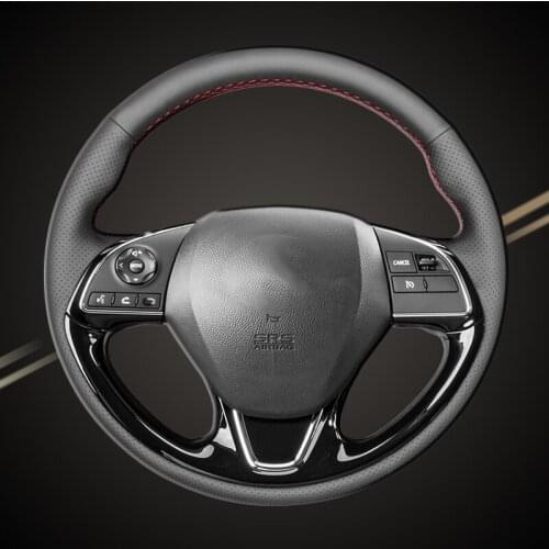Car Braiding On The Steering Wheel Cover for Mitsubishi ASX Outlander Mirage 2016-2019 Eclipse (Cross) Auto Covers Car-styling