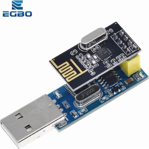 EGBO New CH340T USB to Serial Port Adapter Board + 2.4G NRF24L01+ Wireless Module For Arduino