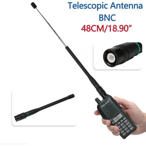 ABBREE AR-775 Telescopic BNC Dual Band VHF/UHF High Gain Walkie Talkie Antenna For IC-48 IC-V80 TK100 TK 200 Two Way Radios