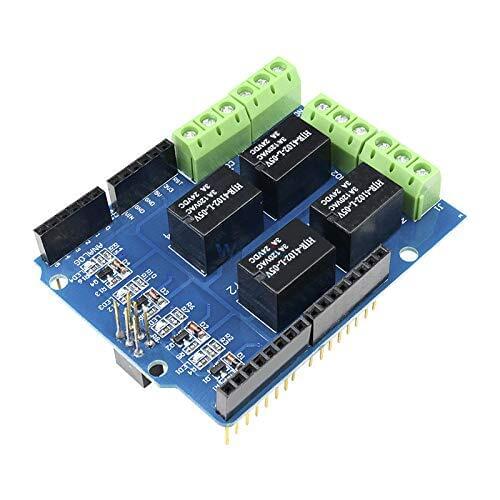 Relay Shield Interface 5V 4 Four Channel Module for Signal Control Power Expansion Drive Board DC 3.3v 5v Red Indicator