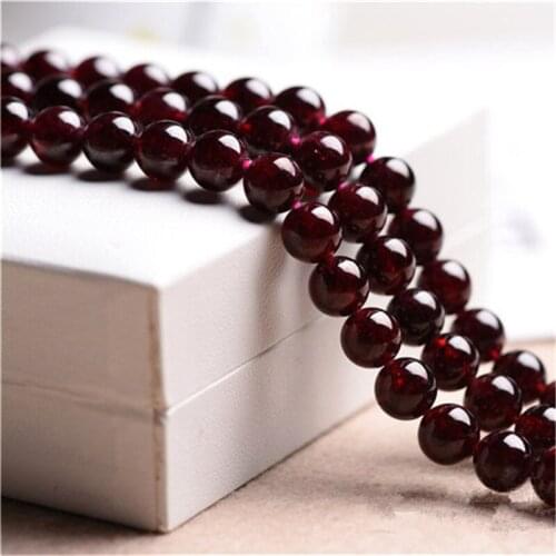 RONGQING Promtion Garnet Loose Beads for Jewelry Making Handmade Bracelet Necklace Accessories