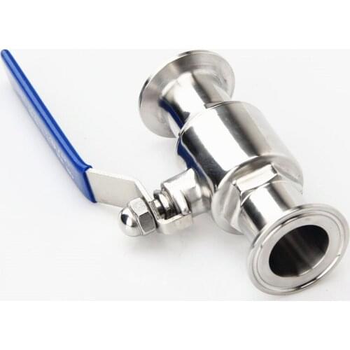 SUS304 Sanitary Manual Ball Valve Tri Clamp Two Way Straight Through Ball Valve fit Pipe OD 19mm-102mm