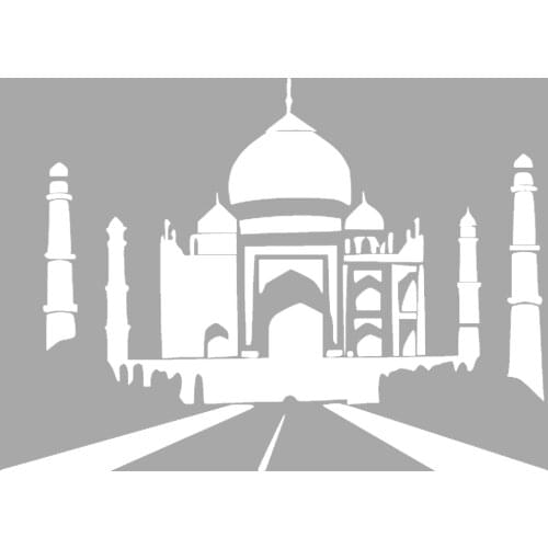 Taj Mahal Stencil Design, Painting Template 30x30 Cm, Walls, Tiles, furniture For Easy and Practical Pattern Application
