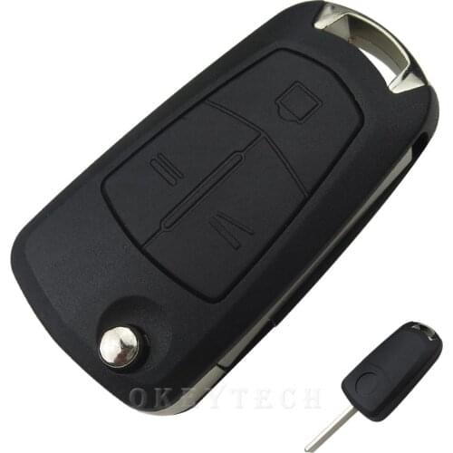 Flip Folding Remote Car Key Shell For Opel Vauxhall Corsa D Astra Vectra Zafira Signum 3 Button Replacement Car-Styling Fob Case