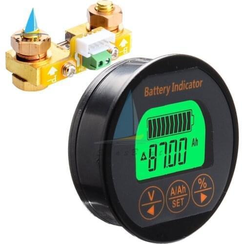 DC 8-80V 100A TR16 Battery Tester Battery Capacity Monitor Indicator Ammeter Voltmeter Voltage Current Meter for Lithium Battery