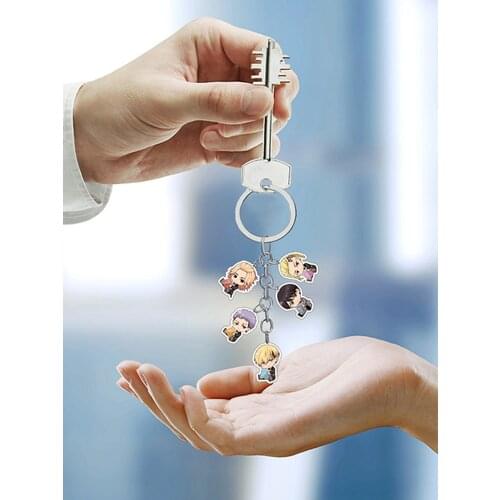 Tokyo Revengers Anime Cosplay Keychain Manjiro Ken Takemichi Hinata Atsushi Chibi Kawaii Bag Pendant Fans Collection Props