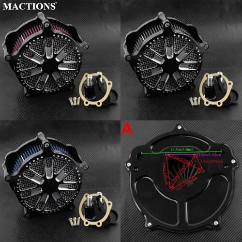 Motorcycle Air Filter Intake Air Cleaner CNC Aluminum Crafts Grey/Red/Blue For Harley XL Sportster 883 1200 2004 2005 2006-2019