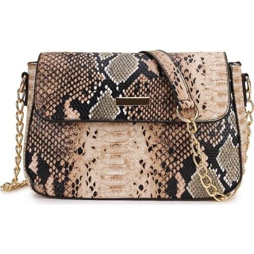 2020 Brand Snake Designer Women Bag Chain Strap Shoulder Bags Small Crossbody Bags For Women PU Leather Bag Female purses