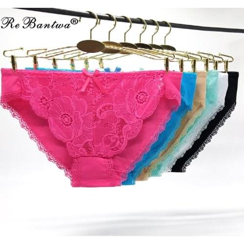 Ladies Underwear Woman Panties Sexy Lace Panty Transparent Sexy Lingerie Low-Rise Cotton Briefs Femme Intimates New Hot Sale