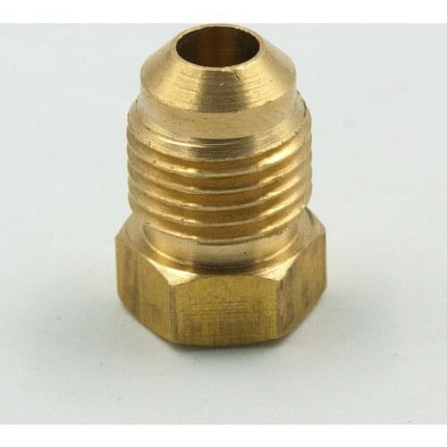 2pcs Brass Tube Fitting SAE 45 Degree Hex Flare Plug 3/16" 1/4" 5/16" 3/8" 1/2" 5/8" OD Air Gas Quick Connector