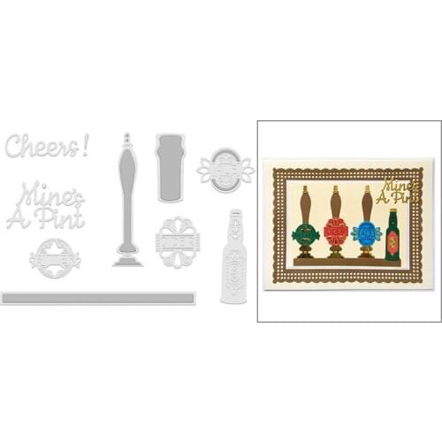 2021 New English Words and International Chess Metal Cutting Dies For Mould Cut Paper Making Beer Card Scrapbooking DIY NO Stamp