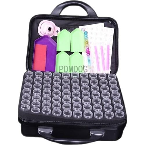 Diamond Painting Accessories 140 Compartment Bottle Storage Box Diamond Painting Diamond Storage Handbag With 23pcs tools