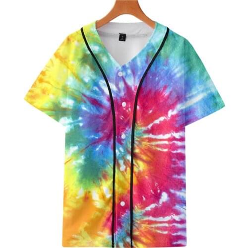 3D Tie Dye hip hop baseball t-shirt men women summer Irregular pattern tshirts tops cotton Tee shirt harajuku t shirt clothes