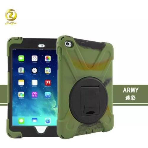 Case Cover For Apple iPad Mini 4 Case Kids Safe Shockproof Heavy Duty Silicone Hard Cover Kickstand Stand Case Shell