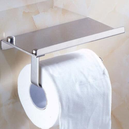 Stainless Steel Bathroom Towel Toilet Paper Phone Holder Storage Tissue Hanger Dispenser