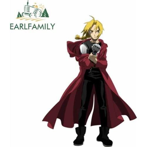EARLFAMILY 13cm x 9.5cm for Elric Nickname Full Metal Alchemist Funny JDM Car Stickers DIY Graffiti Sticker Waterproof Decal