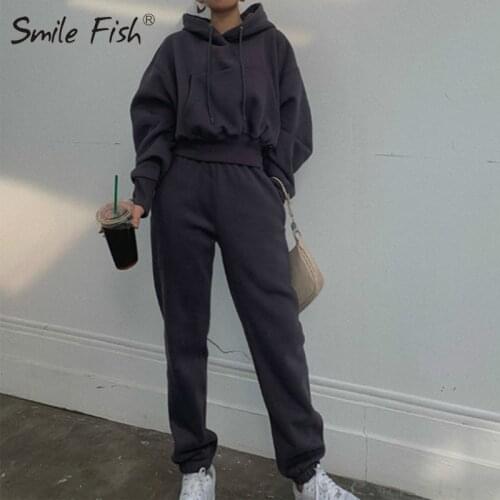 Fleece Warm Hoodies Sets Fitness Hooded 2 Two Piece Set Women Long Sleeve Hoodies Long Pants Hoody Stretchy Female Outfit G2914