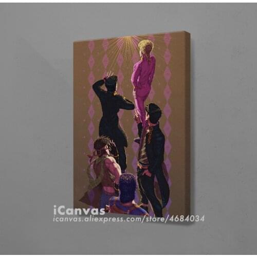 Giorno Josuke Jotaro Joseph Joestar Jojo Canvas Home Decor Prints Dorm Living Room Bedroom Painting Wall Art Decoration Poster