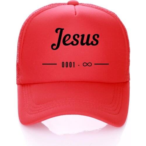 Printing JESUS Cross Kids Caps Summer Men/Women JESUS STRONG Trucker hat Adult grid Baseball Cap Sun preserve