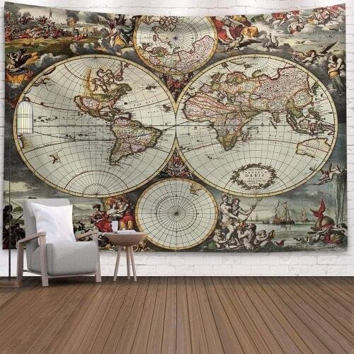 2020 World Map 3D Print Polyester Geometric Wall Hanging Tapestry Decor Oil Painting Beach Towel Sleeping Pad Yoga Blanket Mat