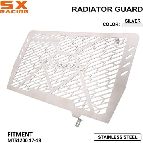 For DUCATI MTS1200 MTS 1200 2017-2018 Motorcycle Radiator Grille Cover Guard Stainless Steel Protection