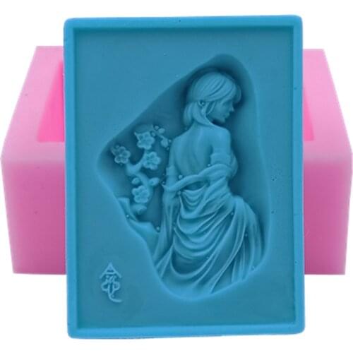 Lady Design Rectangle Soap Molds Handmade Silicone Mold for Natural Soap Making