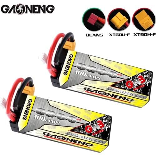 GAONENG GNB 14.8v 6500mAh 100C MAX 200C LiPo Battery For RC Car Racing Spare Parts With Shell Upgrade LiHV 4S Battery