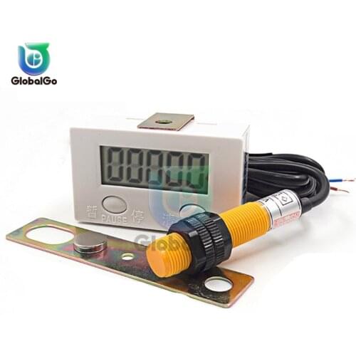 Magnetic Induction LCD Digital Display Counter 0-99999 Industry Magnetic Proximity Sensor Switch Reciprocating Rotary Counters