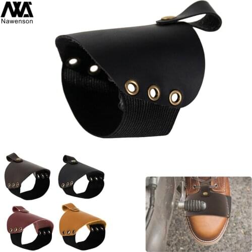 Motorcycle Shoes Protective PU Leather Motorcycle Gear Shifter Shoe Boots Protector Motorbike Boot Cover Shifter Guards
