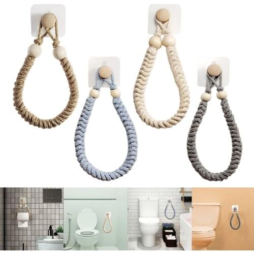 Wall Mounted Rope Toilet Paper Roll Holder Paper Holder for Bathroom Kitchen toilet towel holder set bathroom accessory supply