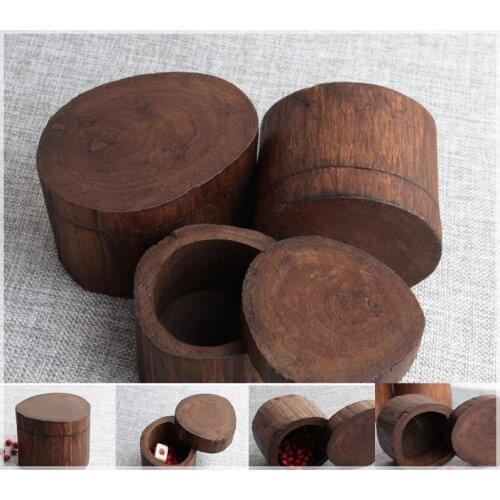 New Teak wooden pile box jewelry box rotating airtight shaped jewelry box creative antique storage box gift box