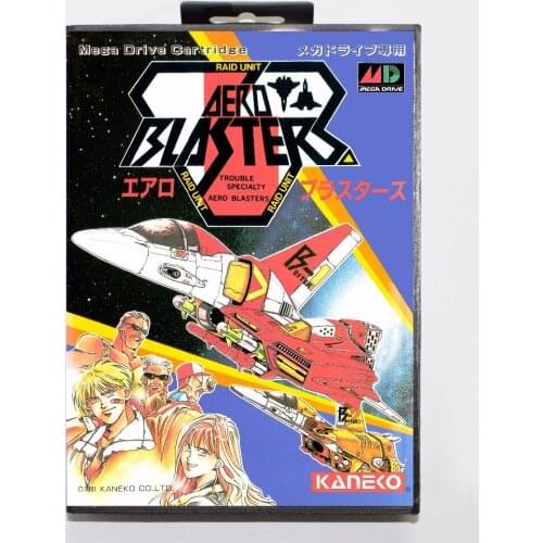 New Arrival Air Buster (aka Aero Blasters) Game Cartridge 16 bit MD Game Card With Retail Box For Sega Mega Drive For Genesis