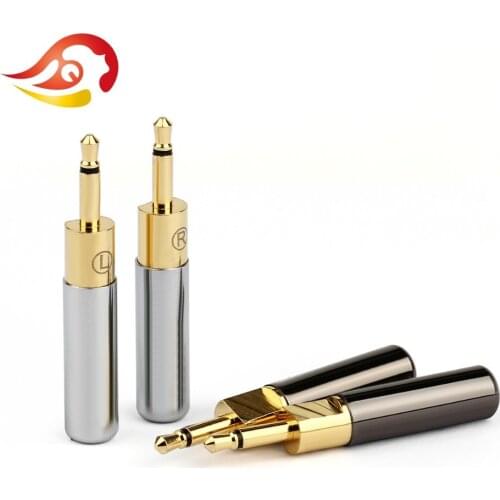 QYFANG 2.5mm Plug Audio Jack 2 Pole Earphone Splice Adapter DIY HiFi Headphone Solder Wire Connector Repair HD700 HE400i Plug