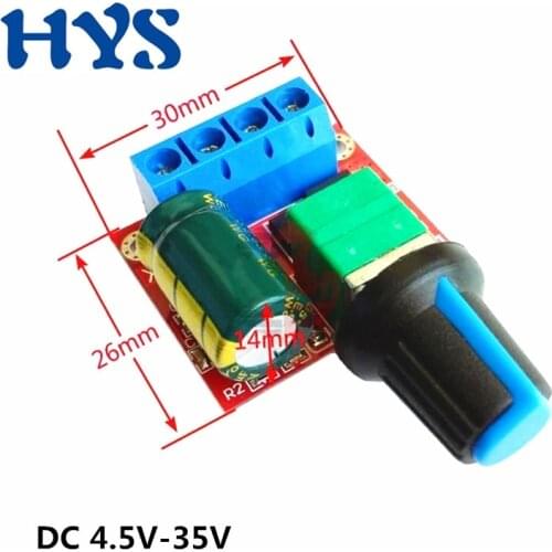 DC 4.5V-35V 5A 90W PWM Motor Speed Controller Electric DC 6V 12V 18V 24V Mini Moteur Adjustable Governor Switch Drive Module