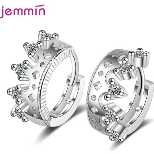 925 Sterling Silver Earrings Claw AAA Zircon Hoop Earrings For Women Best Gift Fine Jewelry Girls Birthday Gift