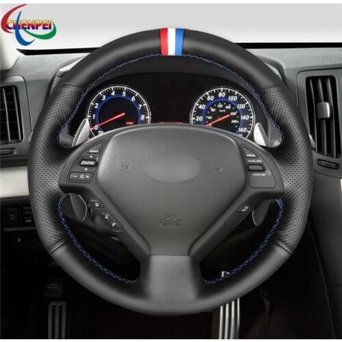 DIY Hand-stitched Customization Anti-Slip Wear-Resistant Steering Wheel Cover For Nissan Skyline Car Interior Decoration